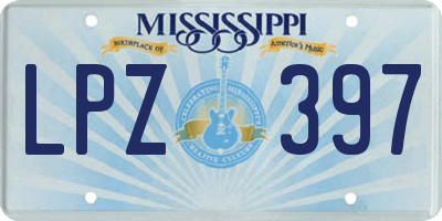 MS license plate LPZ397