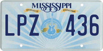 MS license plate LPZ436