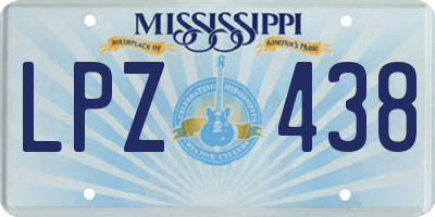 MS license plate LPZ438