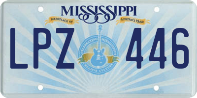 MS license plate LPZ446