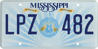 MS license plate LPZ482