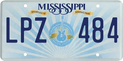 MS license plate LPZ484