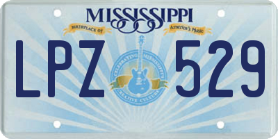 MS license plate LPZ529