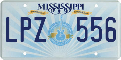 MS license plate LPZ556
