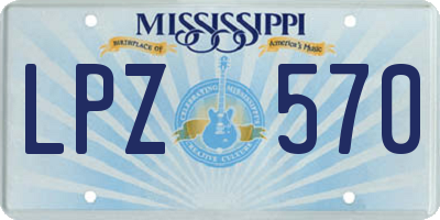 MS license plate LPZ570