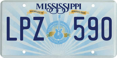 MS license plate LPZ590
