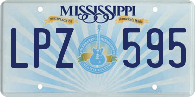 MS license plate LPZ595