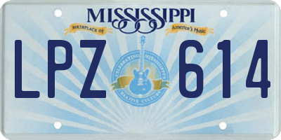MS license plate LPZ614