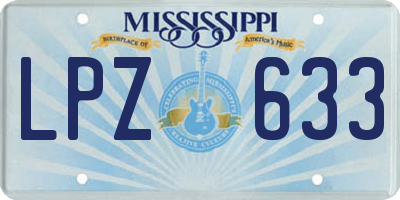 MS license plate LPZ633