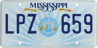 MS license plate LPZ659