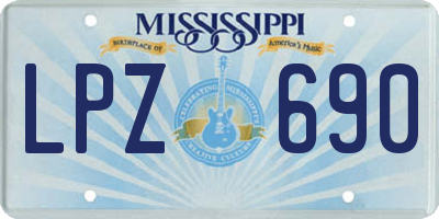 MS license plate LPZ690