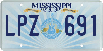 MS license plate LPZ691