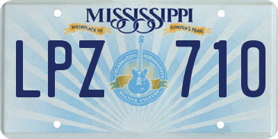 MS license plate LPZ710