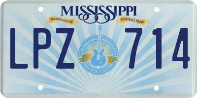 MS license plate LPZ714