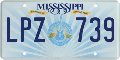 MS license plate LPZ739
