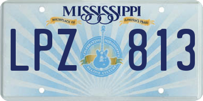 MS license plate LPZ813