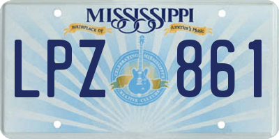 MS license plate LPZ861