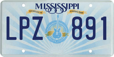 MS license plate LPZ891