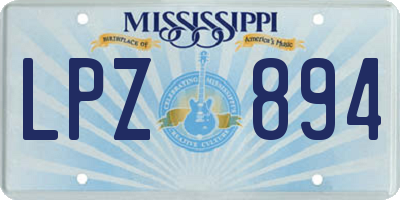 MS license plate LPZ894