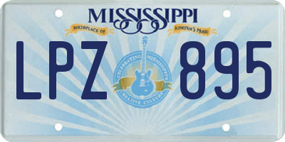 MS license plate LPZ895