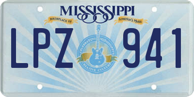 MS license plate LPZ941