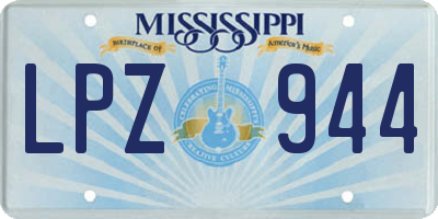 MS license plate LPZ944