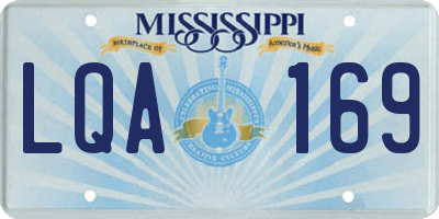 MS license plate LQA169