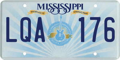 MS license plate LQA176