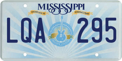 MS license plate LQA295