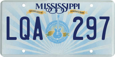 MS license plate LQA297