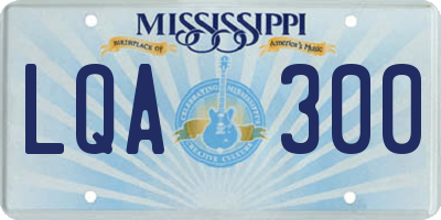 MS license plate LQA300