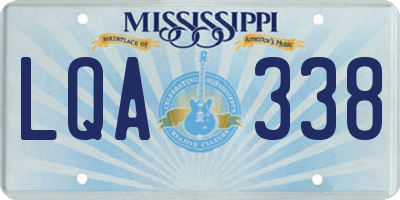 MS license plate LQA338