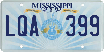 MS license plate LQA399