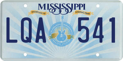 MS license plate LQA541