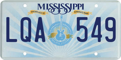 MS license plate LQA549