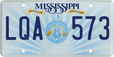 MS license plate LQA573