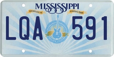MS license plate LQA591
