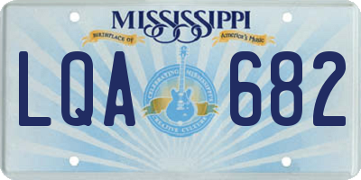 MS license plate LQA682