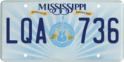 MS license plate LQA736