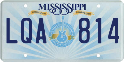 MS license plate LQA814