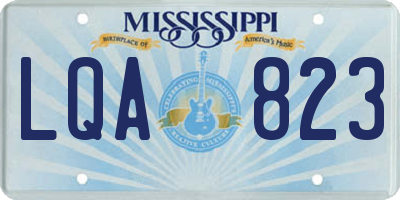 MS license plate LQA823
