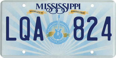 MS license plate LQA824