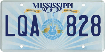 MS license plate LQA828