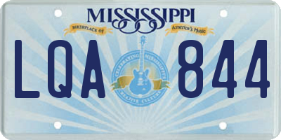 MS license plate LQA844
