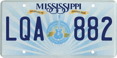 MS license plate LQA882