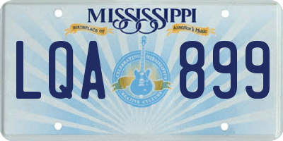 MS license plate LQA899
