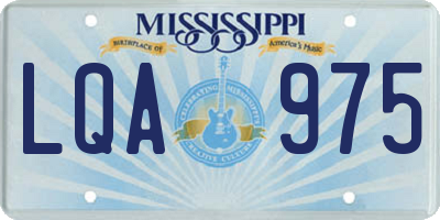 MS license plate LQA975