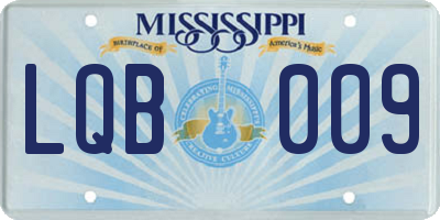 MS license plate LQB009