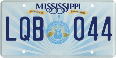 MS license plate LQB044