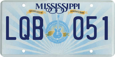 MS license plate LQB051